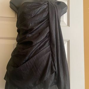 BCBG MaxiAzia Black one shoulder blouse